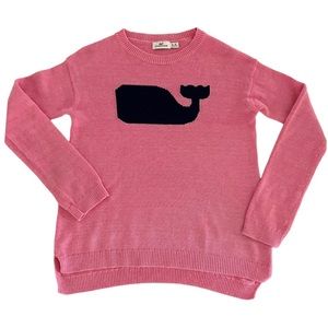 Vineyard Vines sweater girls M 10-12 100% cotton pink